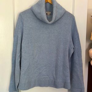 J.Crew Wool Blend Size XL Sky Blue Turtleneck Sweater
